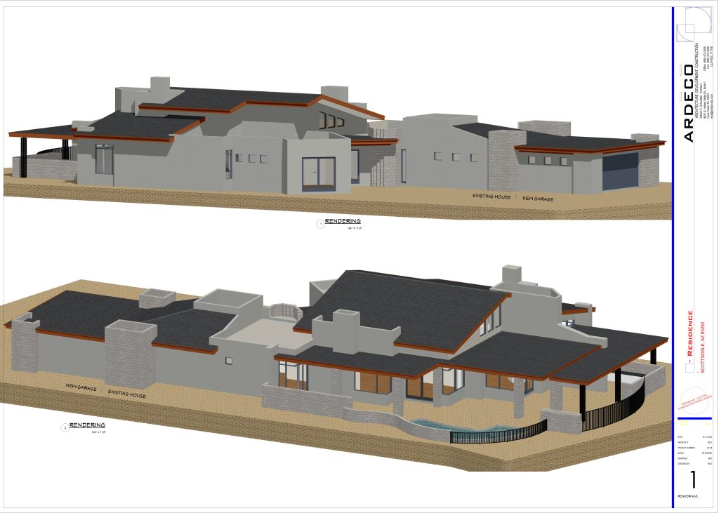 3D Model Rendering of Scottsdale Home Remodel