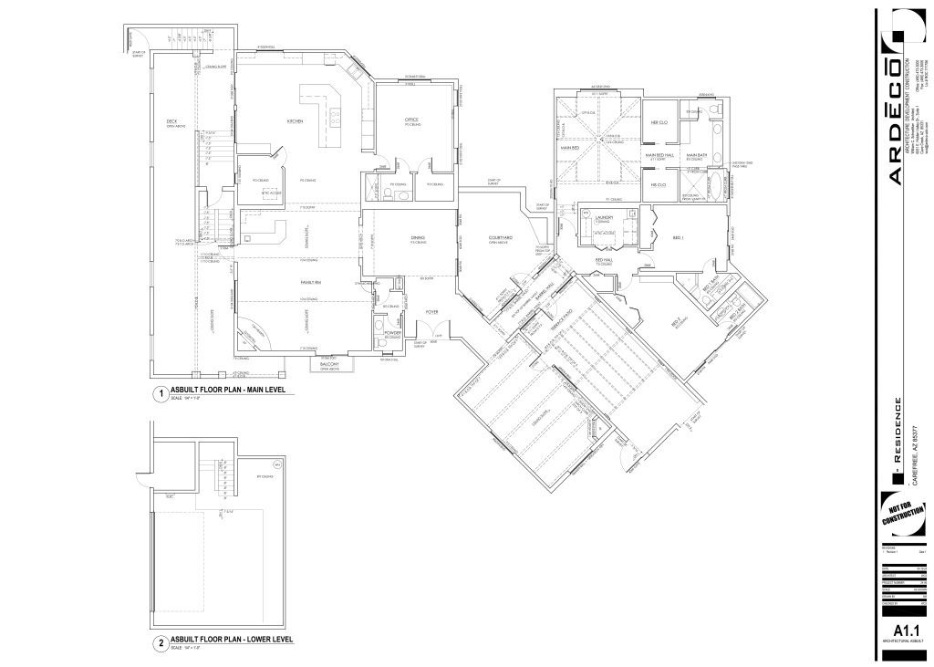 Asbuilt Floor Plan of Carefree AZ Home Remodel