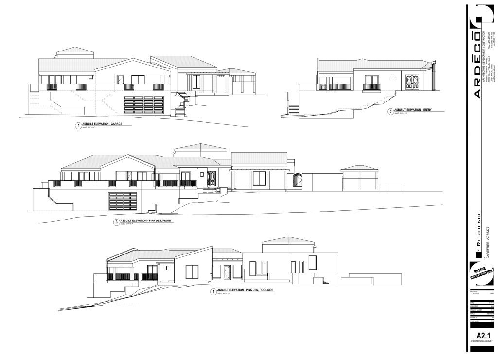 Asbuilt Elevations of Carefree AZ Home Remodel