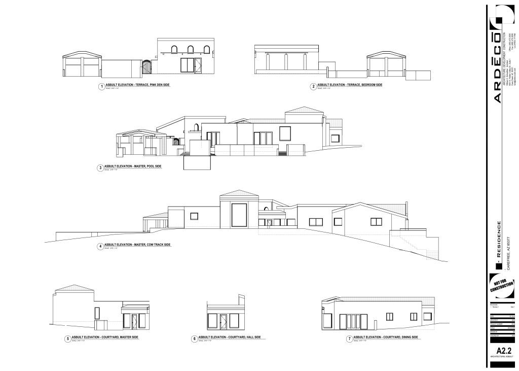 Asbuilt Elevations of Carefree AZ Home Remodel